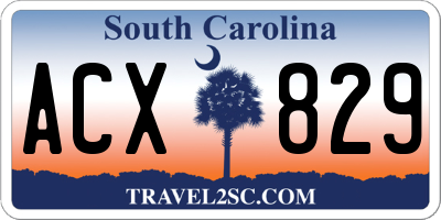 SC license plate ACX829