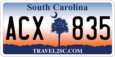 SC license plate ACX835