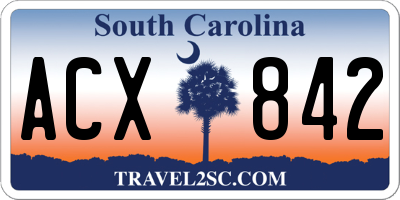 SC license plate ACX842