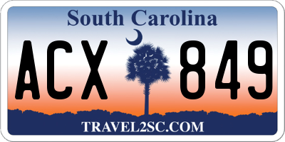 SC license plate ACX849