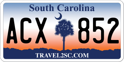 SC license plate ACX852
