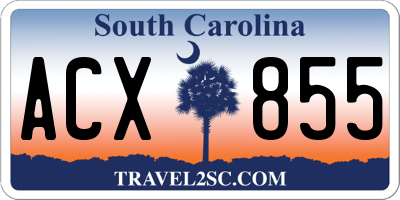 SC license plate ACX855