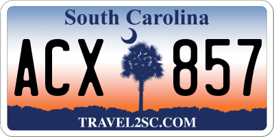 SC license plate ACX857