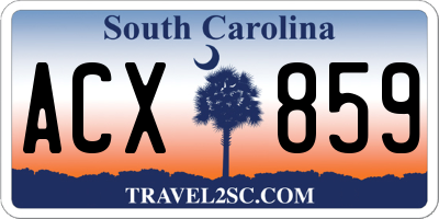 SC license plate ACX859