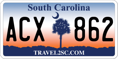SC license plate ACX862