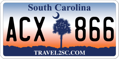 SC license plate ACX866