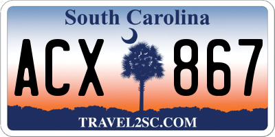 SC license plate ACX867