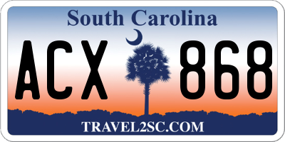 SC license plate ACX868