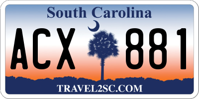 SC license plate ACX881