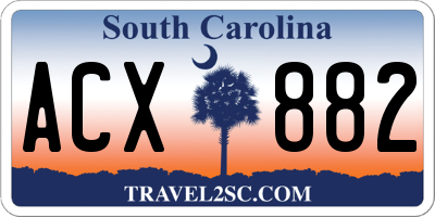 SC license plate ACX882