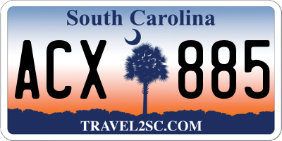 SC license plate ACX885