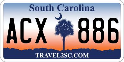 SC license plate ACX886