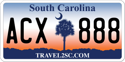 SC license plate ACX888