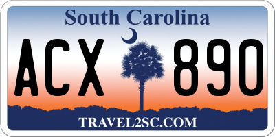 SC license plate ACX890