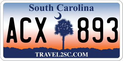 SC license plate ACX893