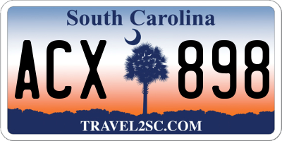 SC license plate ACX898