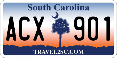 SC license plate ACX901