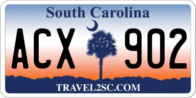 SC license plate ACX902