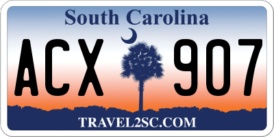 SC license plate ACX907
