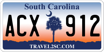 SC license plate ACX912