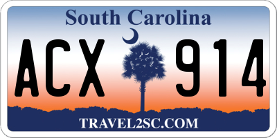 SC license plate ACX914