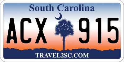 SC license plate ACX915