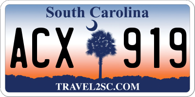SC license plate ACX919