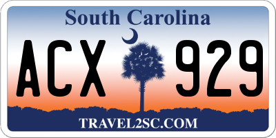 SC license plate ACX929