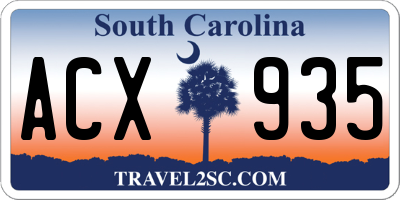 SC license plate ACX935