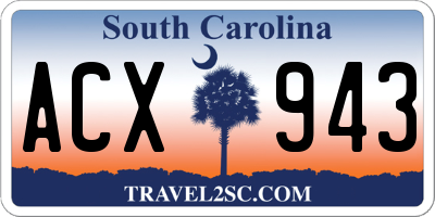 SC license plate ACX943