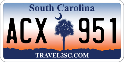 SC license plate ACX951