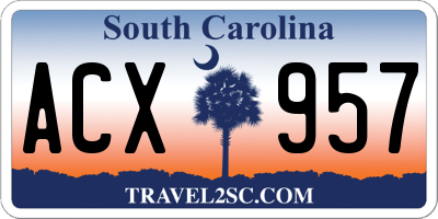 SC license plate ACX957