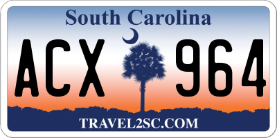 SC license plate ACX964