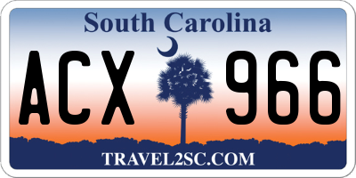 SC license plate ACX966