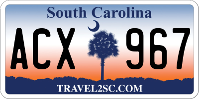 SC license plate ACX967