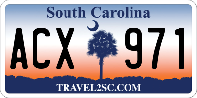 SC license plate ACX971