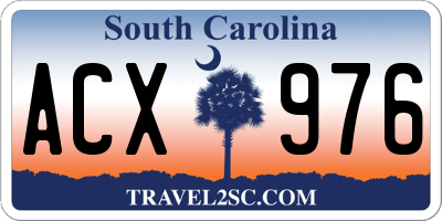 SC license plate ACX976