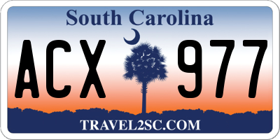SC license plate ACX977