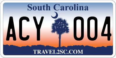 SC license plate ACY004