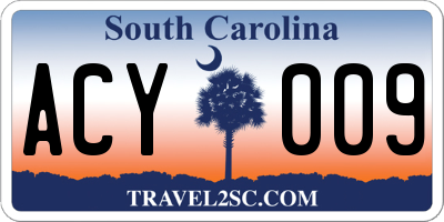 SC license plate ACY009
