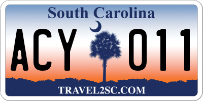 SC license plate ACY011