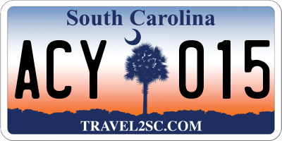 SC license plate ACY015