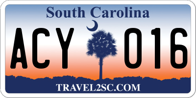 SC license plate ACY016