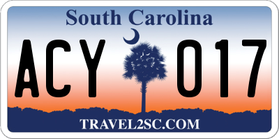 SC license plate ACY017