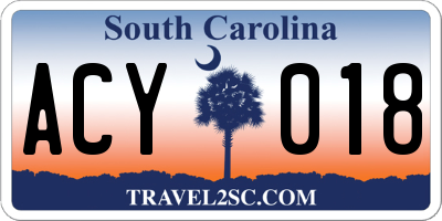 SC license plate ACY018