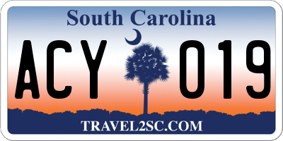 SC license plate ACY019