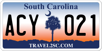 SC license plate ACY021