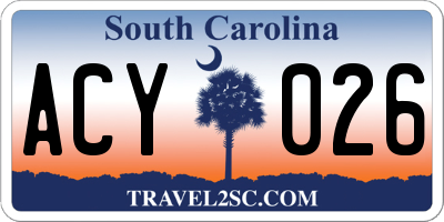 SC license plate ACY026