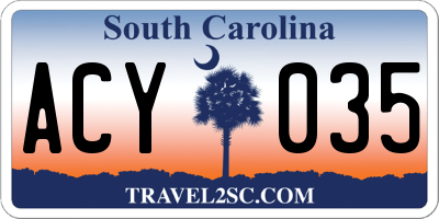 SC license plate ACY035