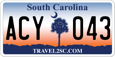 SC license plate ACY043
